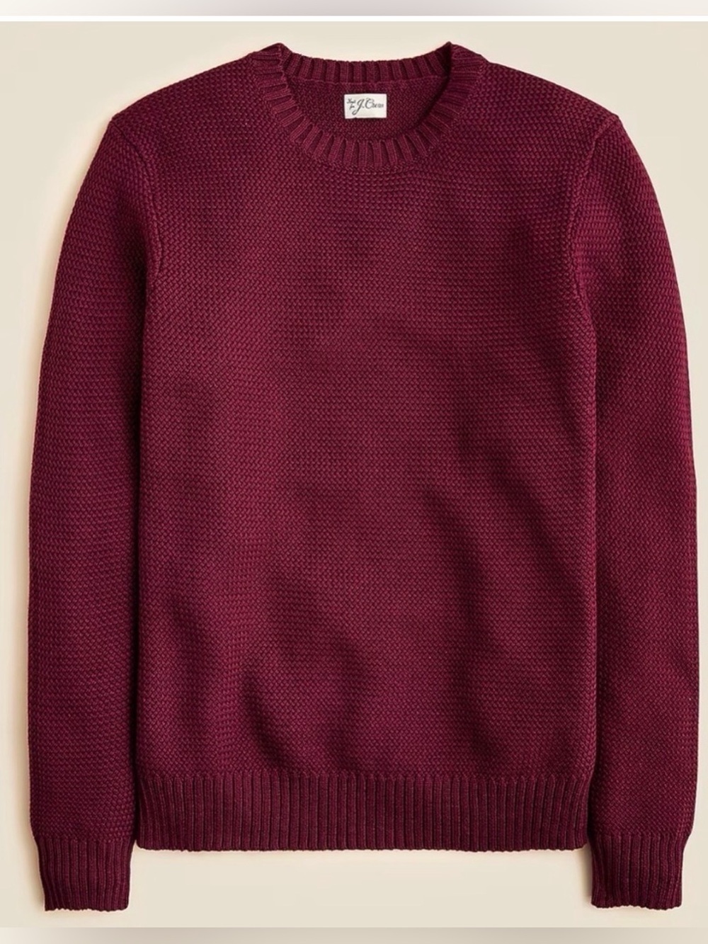 J. Crew Basket Stitch Cotton Crewneck Knit Sweater CQ168 Size Small